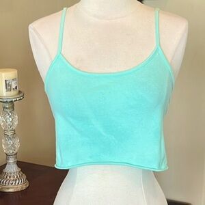 Mont Green Cropped Spaghetti Strap